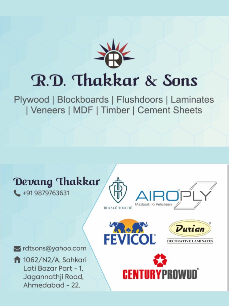 R.D. Thakkar and Sons